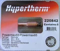 AIC 5PCS 220842 Plasma Electrodes 1PCS 220953 Plasma Tips Fit Hypertherm Powermax 45/65/85/105 
